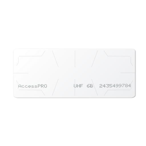 [ACCESSPRO_ACCESS-TAG-6B] AccessPRO UHF TAG Adherible Tipo Etiqueta / ISO 18000 6B / Se Adhiere al Cristal del Vehículo / Compatible con Lectoras de Largo Alcance PRO12RF y PRO6RF