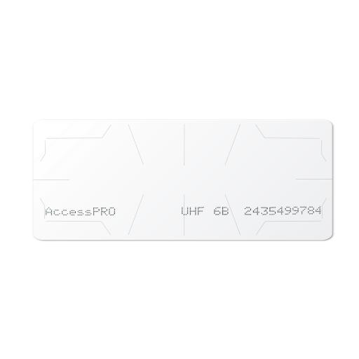 [ACCESSPRO_ACCESS-TAG-6B] AccessPRO UHF TAG Adherible Tipo Etiqueta / ISO 18000 6B / Se Adhiere al Cristal del Vehículo / Compatible con Lectoras de Largo Alcance PRO12RF y PRO6RF