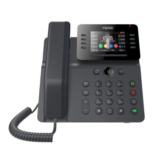 [FANVIL_V64] Fanvil Teléfono IP Empresarial Esencial WiFi / Bluetooth, 12 líneas SIP, pantalla a color 3.5", PoE, puertos Gigabit, conferencia local de 6 vías.