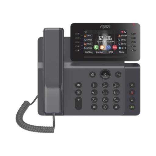 [FANVIL_V65] Fanvil Teléfono IP Empresarial Esencial WiFi / Bluetooth, 20 líneas SIP, pantalla a color 4.3" ajustable, PoE, puertos Gigabit, conferencia local de 6 vías.