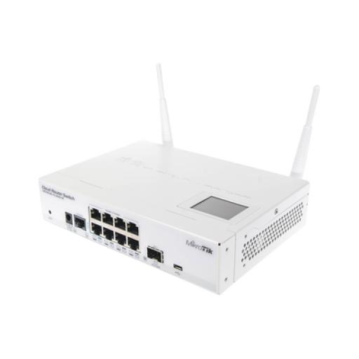 [MIKROTIK_CRS109-8G-1S-2HND-IN] Mikrotik Switch Inalámbrico 2.4GHZ 802.11B/G/N, 8 Puertos 10/100/1000Mbps, 1 puerto 1000BASE-X SFP