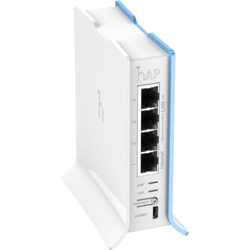 [MIKROTIK_RB941-2ND-TC] Mikrotik (hAP lite TC) 4 Puertos Fast Ethernet, Wi-Fi 2.4 GHz 802.11 b/g/n y base tipo Torre