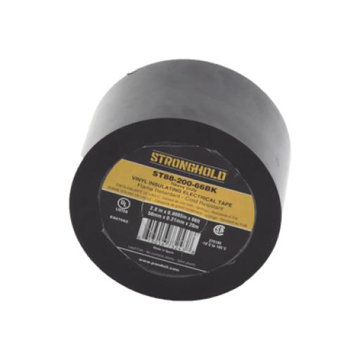 [PANDUIT_ST88-200-66BK] Panduit Cinta Eléctrica STRONGHOLD Para Aislar, de PVC, Trabajo Pesado Eléctrico Industrial (Soporta UV, abrasión, agua, aceite, corrosión), Grosor de 0.21 mm (8.5 mil), Ancho de 50 mm, y 20 m de Largo, Uso Interior/Exterior, Color Neg