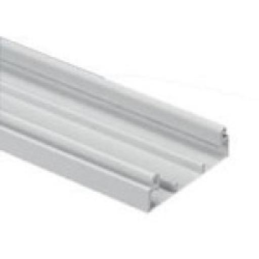 [PANDUIT_T45BIW8-A] Panduit Base para canaleta T-45, de PVC rígido, con cinta adhesiva y orificios pre-perforados para montaje, 60.3 x 18.5 x 2400 mm, Color Blanco Mate