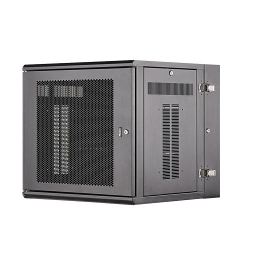 [PANDUIT_PZWMC12P] Panduit Gabinete PanZone de Montaje en Pared, de 19in, Puerta Ventilada, 12 UR, 635mm de Profundidad, Color Negro