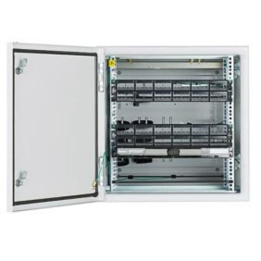[PANDUIT_ZDF242430] Panduit Gabinete Industrial Preconfigurado de Montaje en Pared, Fabricado en Acero Bajo en Carbono, Protección NEMA 4/4X/12 IP66, de 12 UR, Color Gris