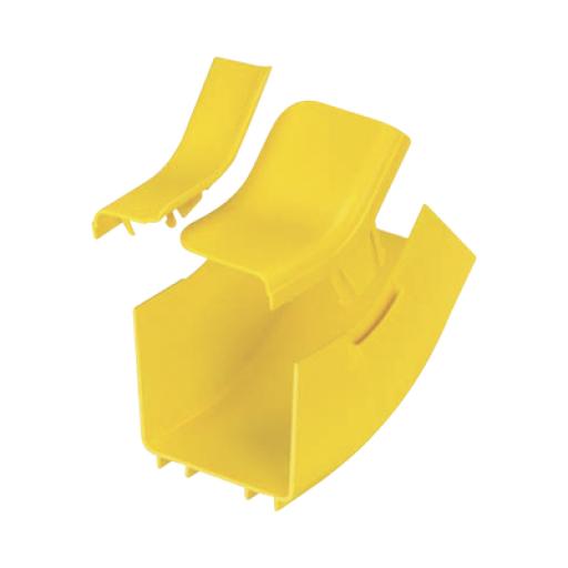 [PANDUIT_FRIV454X4LYL] Panduit Bajada Vertical Interior de 45º con Tapa, Para uso con Canaletas 4X4 FiberRunner™, Color Amarillo
