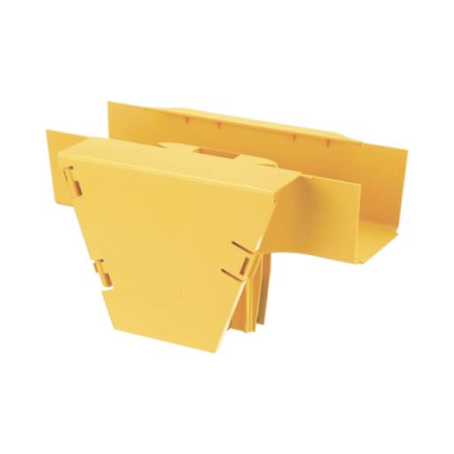 [PANDUIT_FRVT4X4LYL] Panduit Accesorio en T con Conexión Horizontal y Bajada Vertical a 90º, Para Canaletas FiberRunner™ 4x4, Color Amarillo