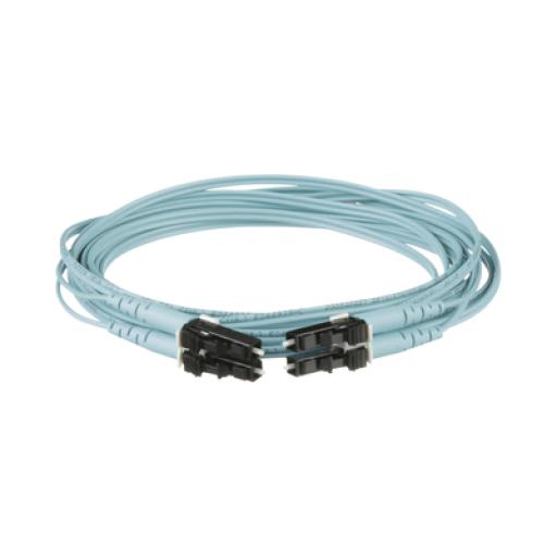 [PANDUIT_FX2ERLNLNSNM004] Panduit Jumper de Fibra Optica Multimodo 50/125 OM3, LC-LC Duplex, OFNR (Riser), Color Aqua, 4 Metros