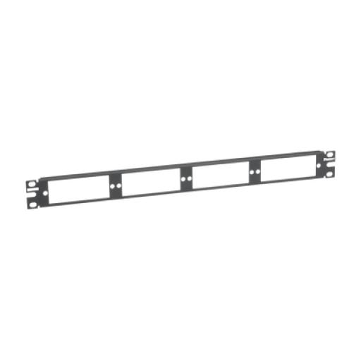 [PANDUIT_CFAPPBL1] Panduit Patch Panel de Fibra Óptica, Para 4 Placas Acopladoras FAP o FMP, Color Negro, 1UR