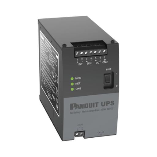 [PANDUIT_UPS00100DC] Panduit UPS Industrial de 100 Watts, 24 Vcd de Entrada, Instalación en Riel DIN Estándar de 35mm, Temperatura de operación de -40 a 60 ºC