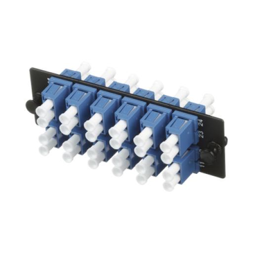 [PANDUIT_FAP12WBUDLCZ] Panduit Placa Acopladora de Fibra Optica FAP, Con 12 Conectores LC Duplex (24 Fibras), Para Fibra Monomodo OS1/OS2, Color Azul