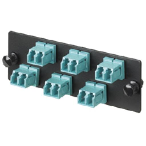 [PANDUIT_FAP12WBUDLCZ] Panduit Placa Acopladora de Fibra Optica FAP, Con 12 Conectores LC Duplex (24 Fibras), Para Fibra Monomodo OS1/OS2, Color Azul
