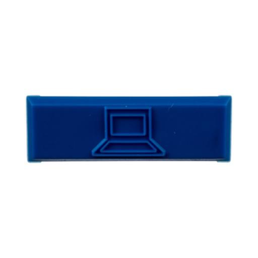 [PANDUIT_CIDBU-C] Panduit Paquete de 100 Iconos de Datos de Instalación a Presión, Para Jacks Mini-Com de Panduit, De Plástico, Color Azul