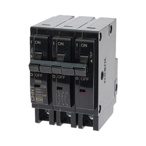 [CHINT_B2QP340E] CHINT MCB - Interruptor Termomagnético Enchufable, Serie: B2Q, 3P, 40A, 240V  (SKU:1002299)