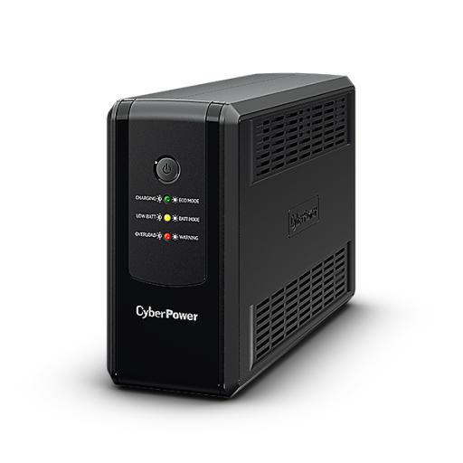 [CYBERPOWER_UT-750G] CyberPower UPS de 750 VA/375 W, Topología Línea Interactiva, Entrada 120 Vca  NEMA 5-15P, y 8 Salidas NEMA 5-15R, Con Regulador de Voltaje (AVR)
