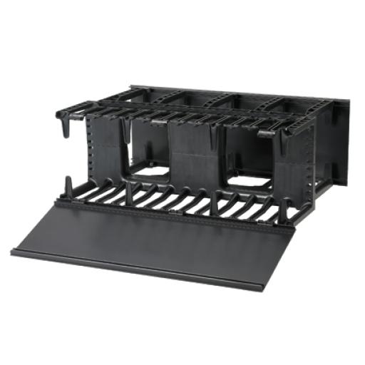 [PANDUIT_NM4] Panduit Organizador de Cables Horizontal NetManager de Alta Densidad, Doble (Frontal y Posterior), Para Rack de 19in, 4UR