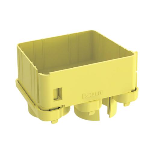 [PANDUIT_FRIDT4X4LYL] Panduit Tapa con 2 Salidas a Tubo de 1.5in (38mm), Para uso con Canaletas 4X4 FiberRunner™, Color Amarillo