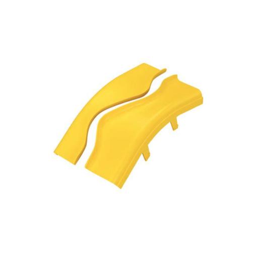 [PANDUIT_FROV45SC4LYL] Panduit Tapa de Bajada Vertical Exterior de 45º, Para uso con Canaletas 4X4 FiberRunner™, Color Amarillo