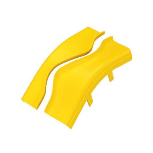 [PANDUIT_FROV45SC4LYL] Panduit Tapa de Bajada Vertical Exterior de 45º, Para uso con Canaletas 4X4 FiberRunner™, Color Amarillo