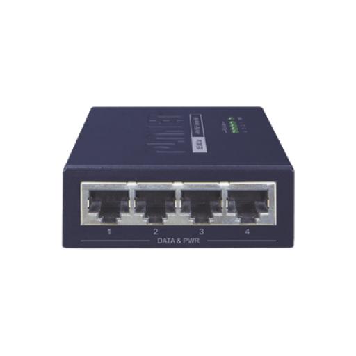 [PLANET_HPOE-460] Planet Inyector High PoE, de 4 Puertos Gigabit de Entrada, 4 Puertos PoE 802.3af/at Gigabit de Salida Para Cada Puerto, Hasta 30 W por interfaz