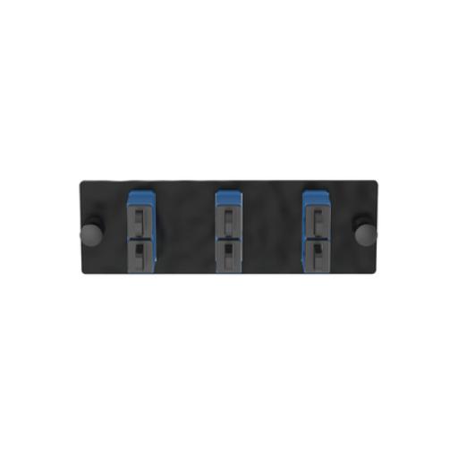 [PANDUIT_FAP3WBUDSCZ] Panduit Placa Acopladora de Fibra Optica FAP, Con 3 Conectores SC Duplex (6 Fibras), Para Fibra Monomodo OS1/OS2, Color Azul