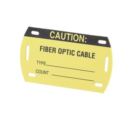 [PANDUIT_PST-FO] Panduit Kit de 5 Etiquetas Autolaminadas para Fibra Óptica, Para Uso Interior/Exterior, Dimensiones de 90.42 x 52.32 mm, Color Negro con Amarillo