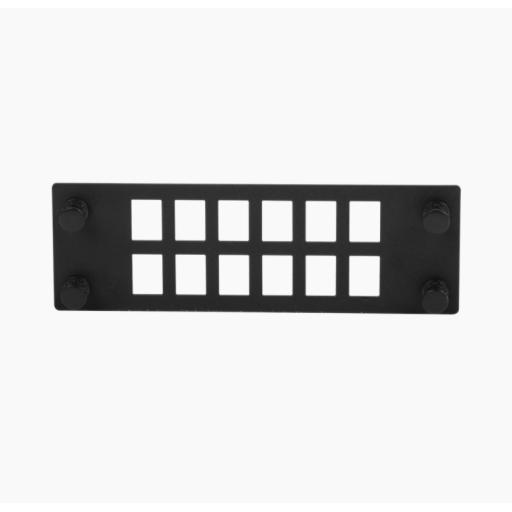 [PANDUIT_FPONEAP12] Panduit Placa Para 12 Adaptadores de Fibra Óptica, Uso con Gabinetes FPONE3 y FPONE4