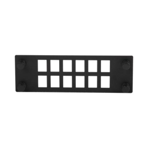 [PANDUIT_FPONEAP12] Panduit Placa Para 12 Adaptadores de Fibra Óptica, Uso con Gabinetes FPONE3 y FPONE4