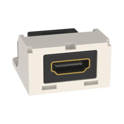 [PANDUIT_CMHDMIIW] Panduit Módulo Acoplador HDMI 2.0, Hembra a Hembra Tipo-A, Categoría 2, Uso en 2 Puertos Mini-Com, Color Blanco Mate