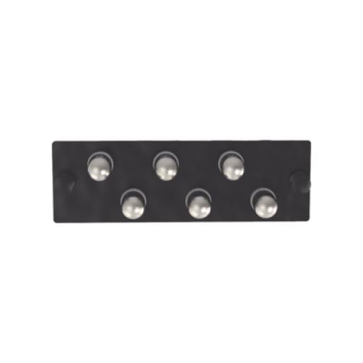 [PANDUIT_FAP6WSTZ] Panduit Placa Acopladora de Fibra Óptica FAP, Con 6 Conectores ST Simplex (6 Fibras), Para Fibra Monomodo OS1/OS2, Color Negro