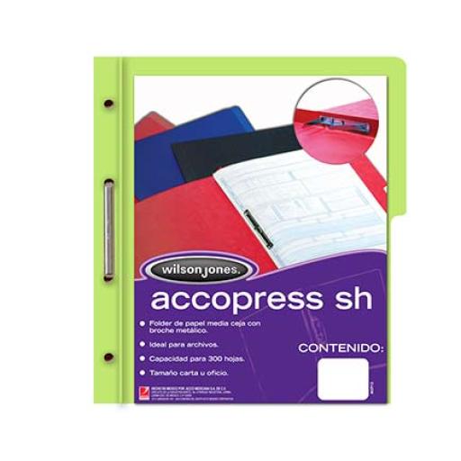 [ACCO_P4569] Acco CARPETA ACCO PRESS P4569 MC OFICIO VERDE CLARO C/10