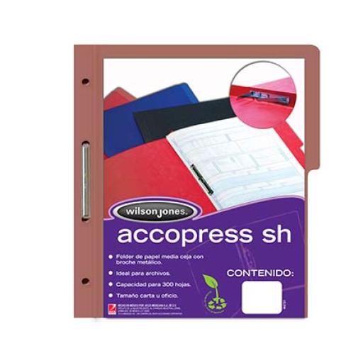 [ACCO_P4566] Acco CARPETA ACCO PRESS OFICIO CAOBA C/10