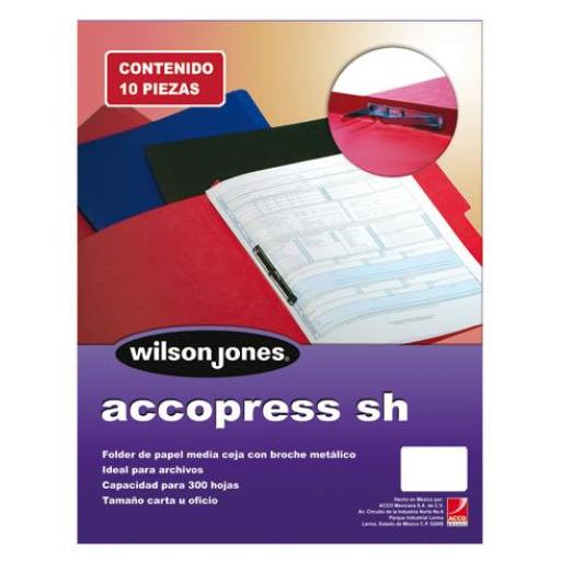 [ACCO_P4566] Acco CARPETA ACCO PRESS OFICIO CAOBA C/10