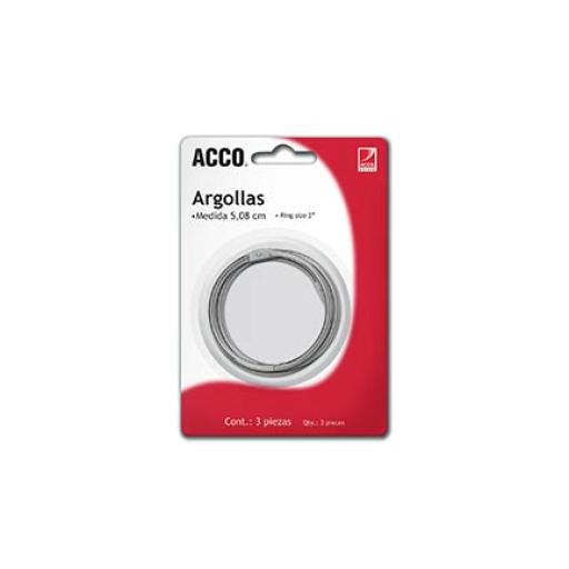 [ACCO_P1111] Acco ARGOLLAS ACCO 2" BLISTER C/3