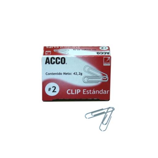 [ACCO_P1660] Acco CLIP ACCO ESTANDAR No.2 INOXIDABLE 100CLIPS C/10
