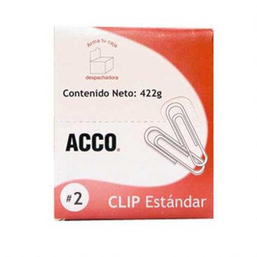 [ACCO_P1660] Acco CLIP ACCO ESTANDAR No.2 INOXIDABLE 100CLIPS C/10