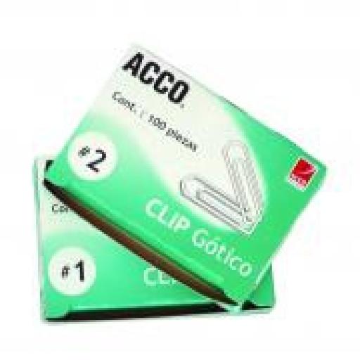 [ACCO_P1680] Acco CLIP ACCO GOTICO No.1 CAJA C/100 CLIPS