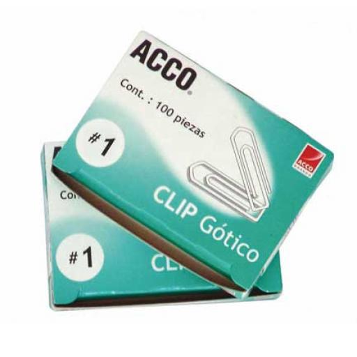 [ACCO_P1680] Acco CLIP ACCO GOTICO No.1 CAJA C/100 CLIPS