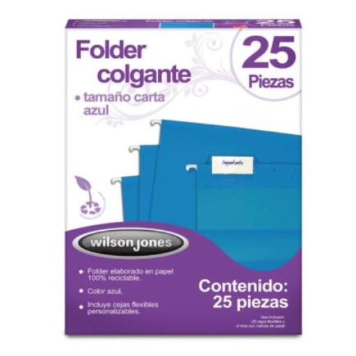 [ACCO_P3638] Acco Folder Acco Colgante Carta Color Azul c/25 Piezas