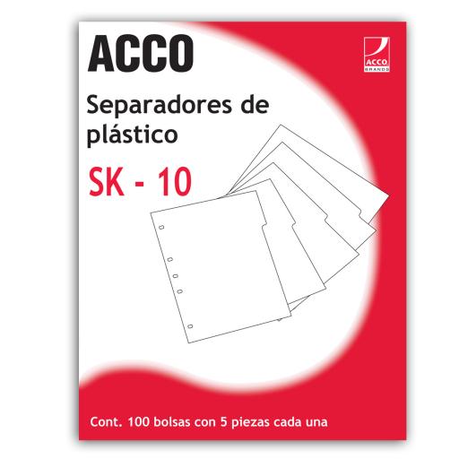 [ACCO_P0560] Acco SEPARADOR ACCO SK-10 PLASTICO CARTA SURTIDO 5 DIVISIONES