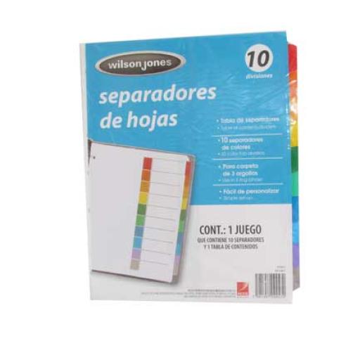 [ACCO_P2457] Acco SEPARADOR ACCO TAB 10 DIV CEJA COLOR SIN NUMERACION