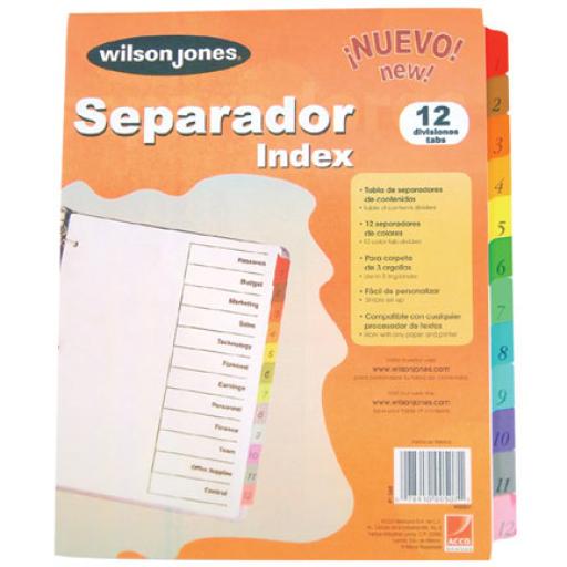 [ACCO_P1348] Acco SEPARADOR WILSON JONES 12 DIVISIONES ECONOMICO