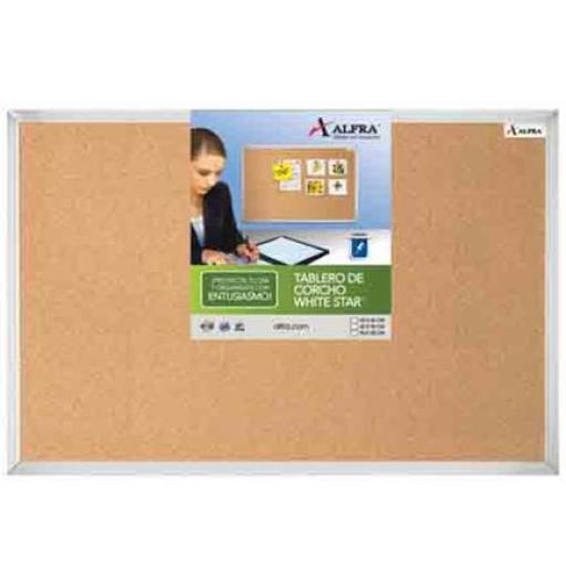 [ALFRA_4579] Alfra TABLERO ALFRA CORCHO WHITE STAR 60X90 CMS