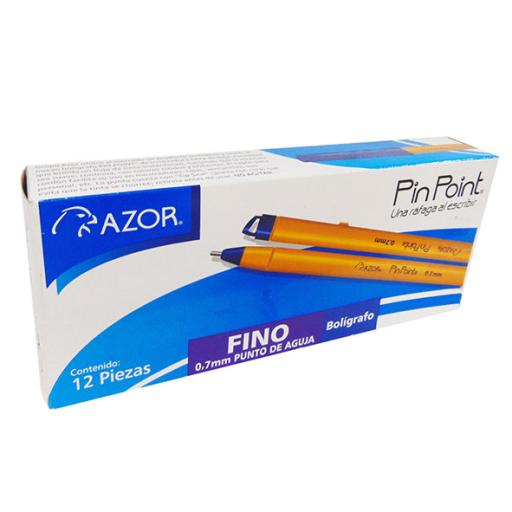 [AZOR_6820AZ] Azor BOLIGRAFO PIN POINT P. FINO 0.7MM AZUL C/12PZS