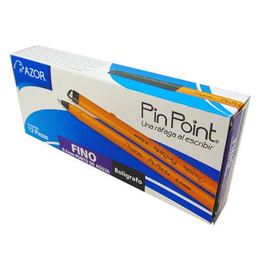 [AZOR_6820NE] Azor BOLIGRAFO PIN POINT P. FINO 0.7MM NEGRO CAJA C/12