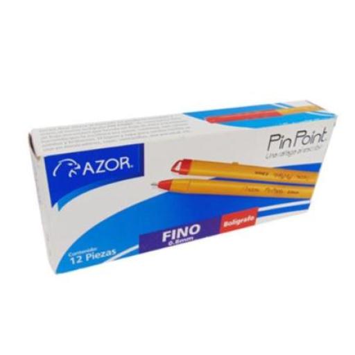 [AZOR_6820RO] Azor BOLIGRAFO PIN POINT P. FINO 0.7MM ROJO CAJA C/12