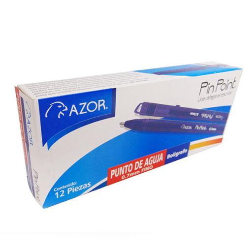 [AZOR_6810] Azor Bolígrafo Pin Point Mandala Punta Fina 0.7mm Colores Surtidos C/10 Pzas