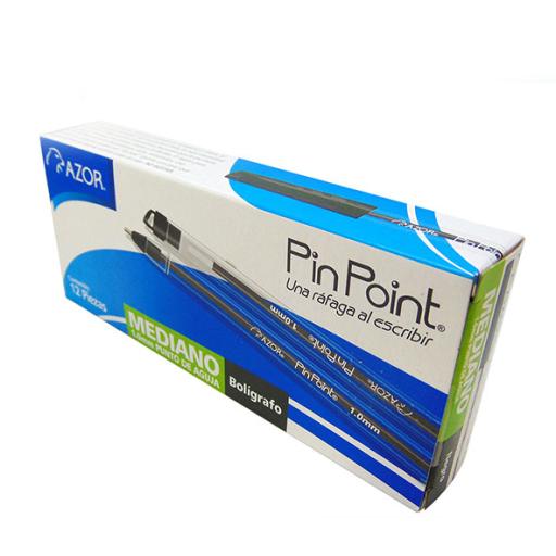 [AZOR_6830NE] Azor BOLIGRAFO PIN POINT P. MED 1.0MM NEGRO CAJA C/12