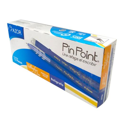 [AZOR_6840AZ] Azor Boligrafo Azor Pin Point UltraFino Redondo Punta Aguja Fina 0.5 mm Color Azul C/12